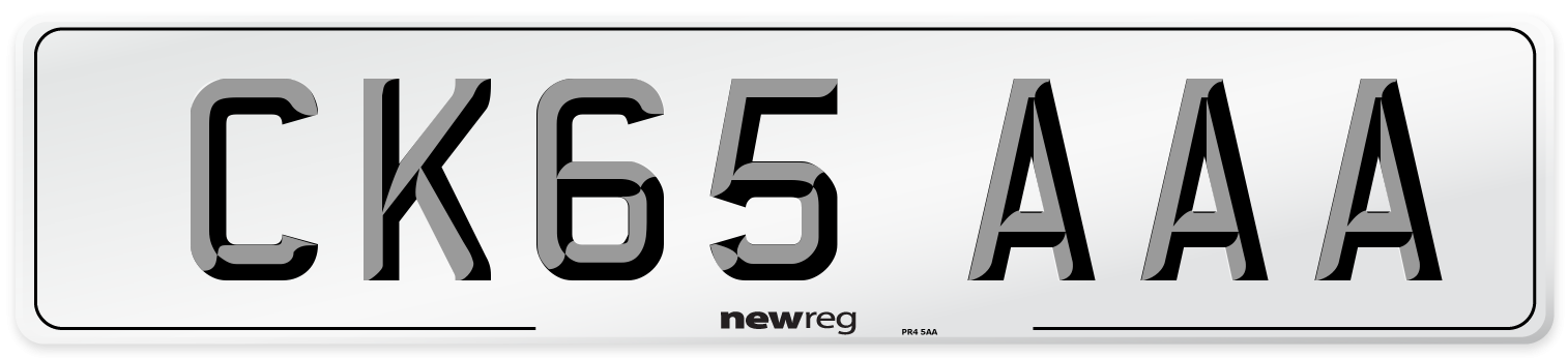 CK65 AAA Number Plate from New Reg